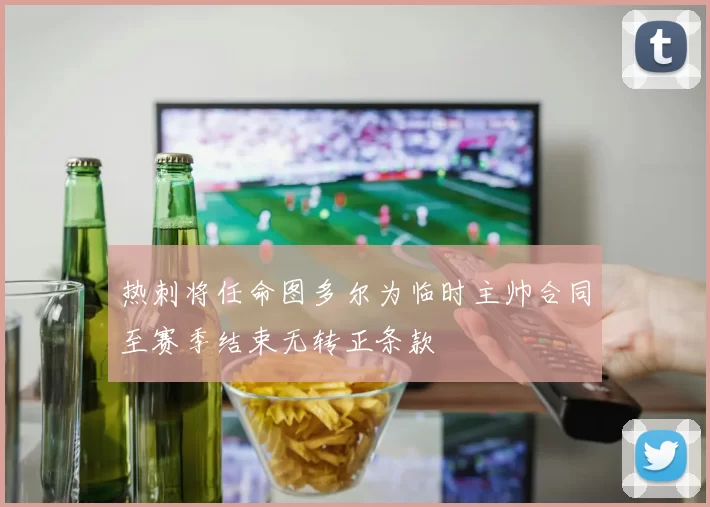 热刺将任命图多尔为临时主帅合同至赛季结束无转正条款